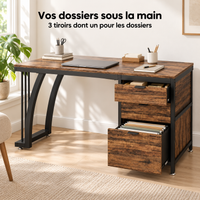 Caisson 3 tiroirs dont un tiroir à dossiers