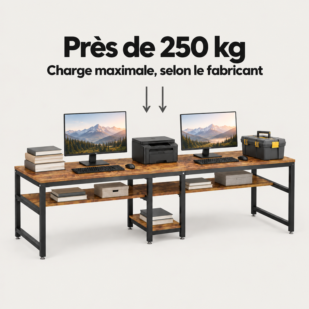 Charge maximale de près de 250 kg selon le fabricant