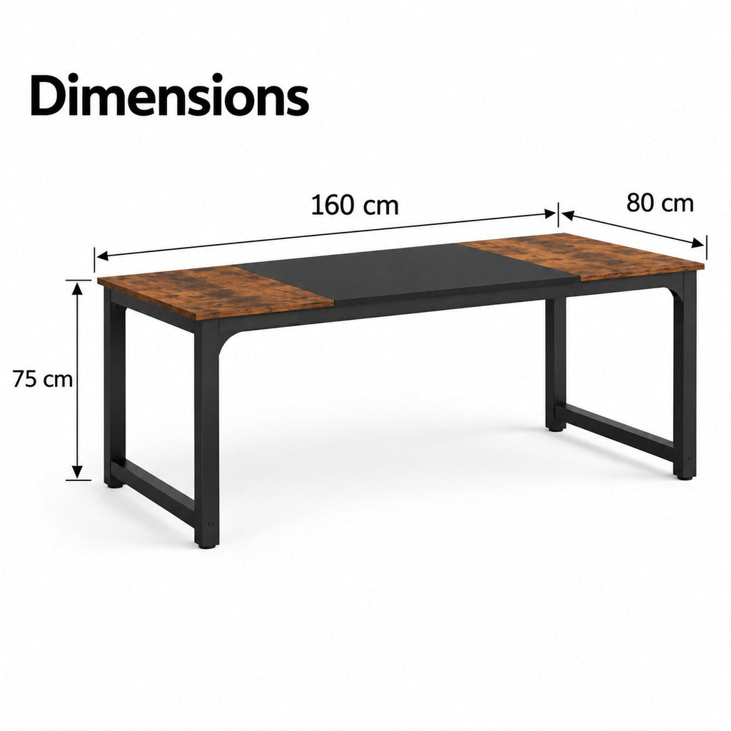 Dimensions du grand bureau : 160 x 80 x 75 cm