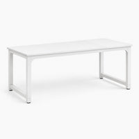 Grand bureau 160 x 80 cm bois et métal noir coloris blanc