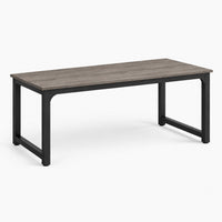 Grand bureau 160 x 80 cm bois et métal noir coloris gris