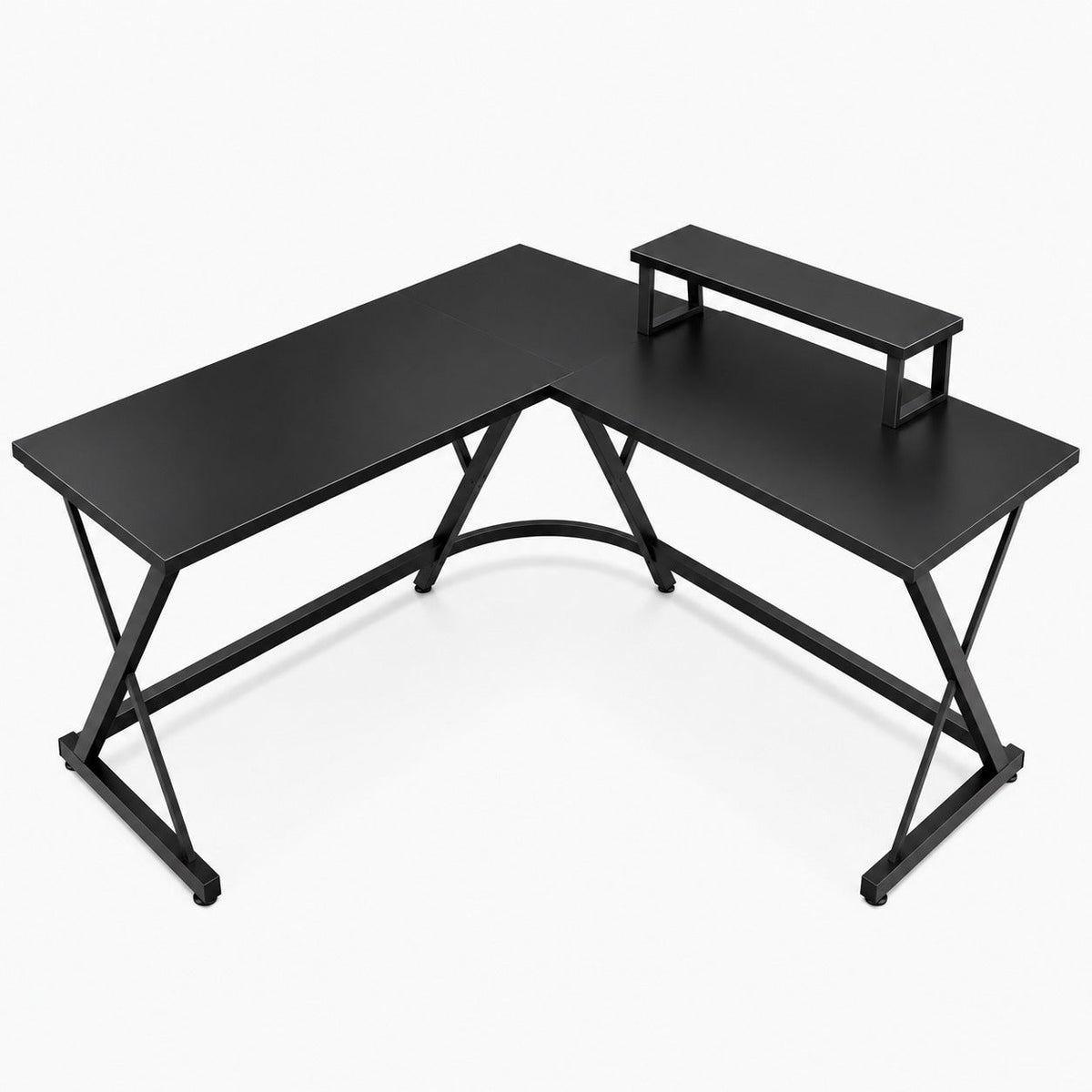 Bureau d'angle en L 127 x 127 cm coloris noir
