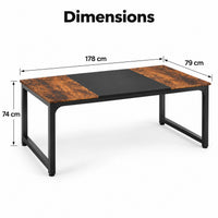 Dimensions du grand bureau : 178 x 79 x 74 cm