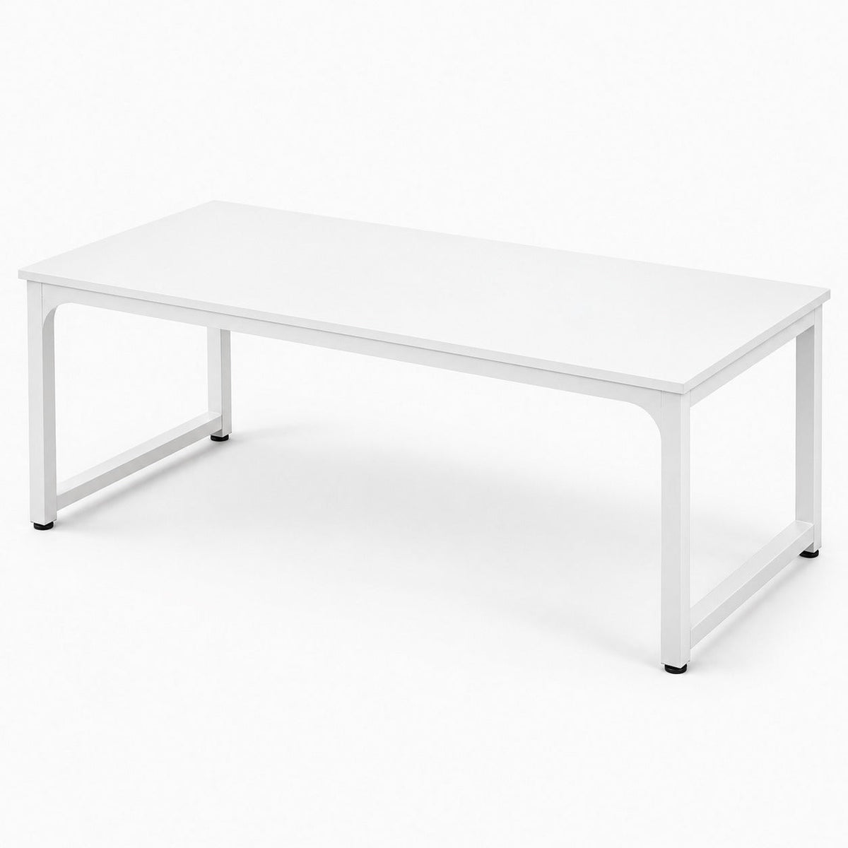 Grand bureau 178 x 79 cm pour deux écrans coloris blanc