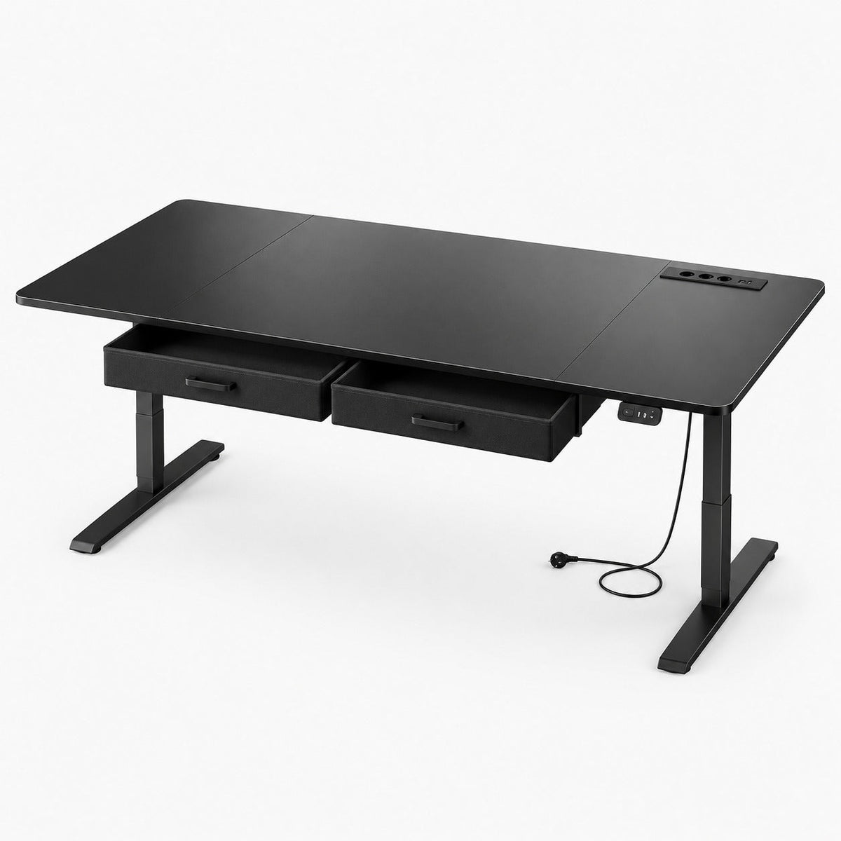 Bureau assis-debout Lina noir – vue produit