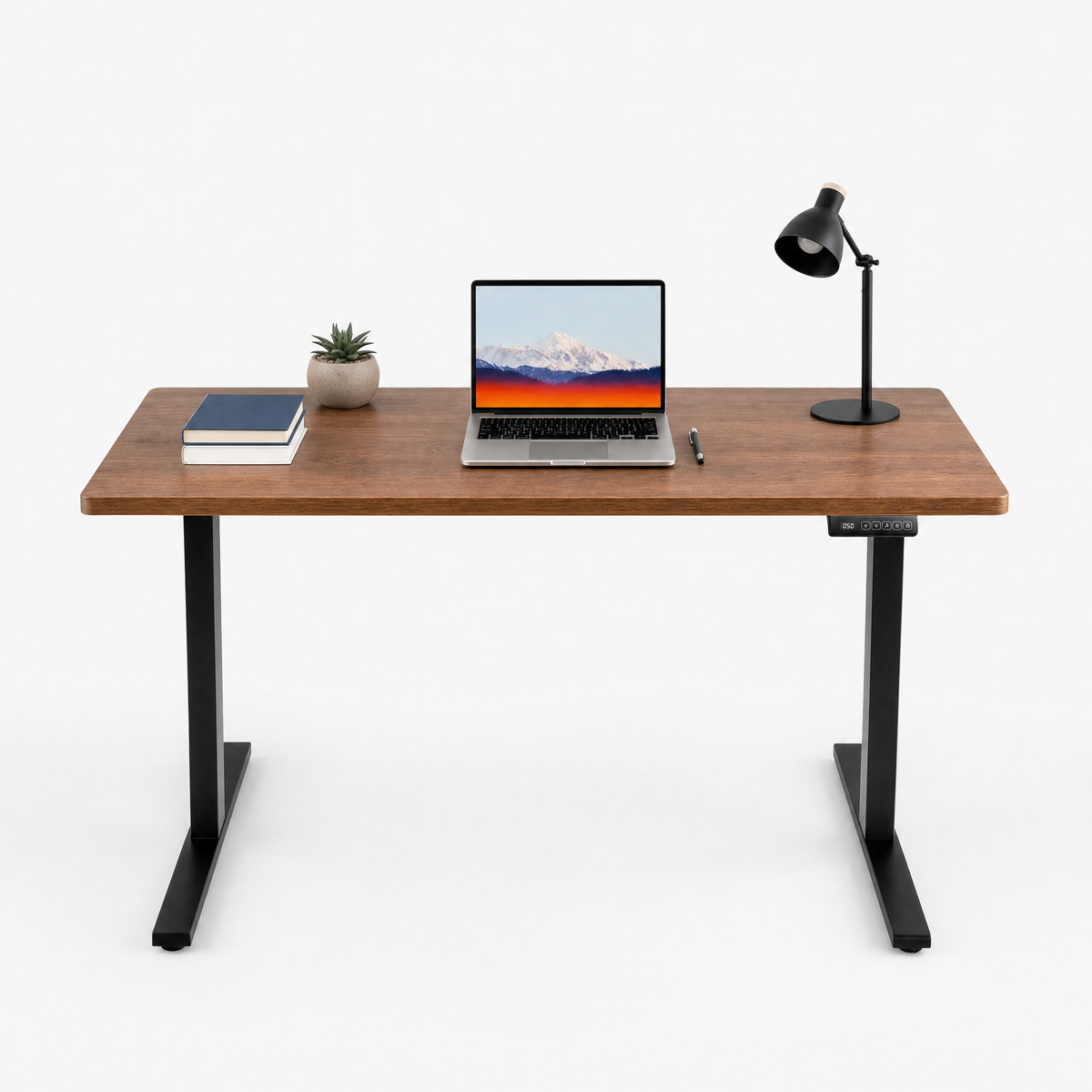 Bureau Assis-Debout Électrique avec Passe-Câbles