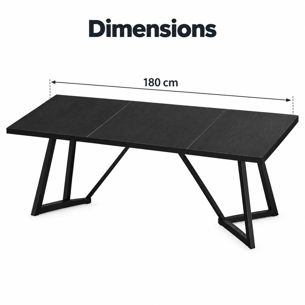Dimensions du bureau de direction : 180 cm de longueur
