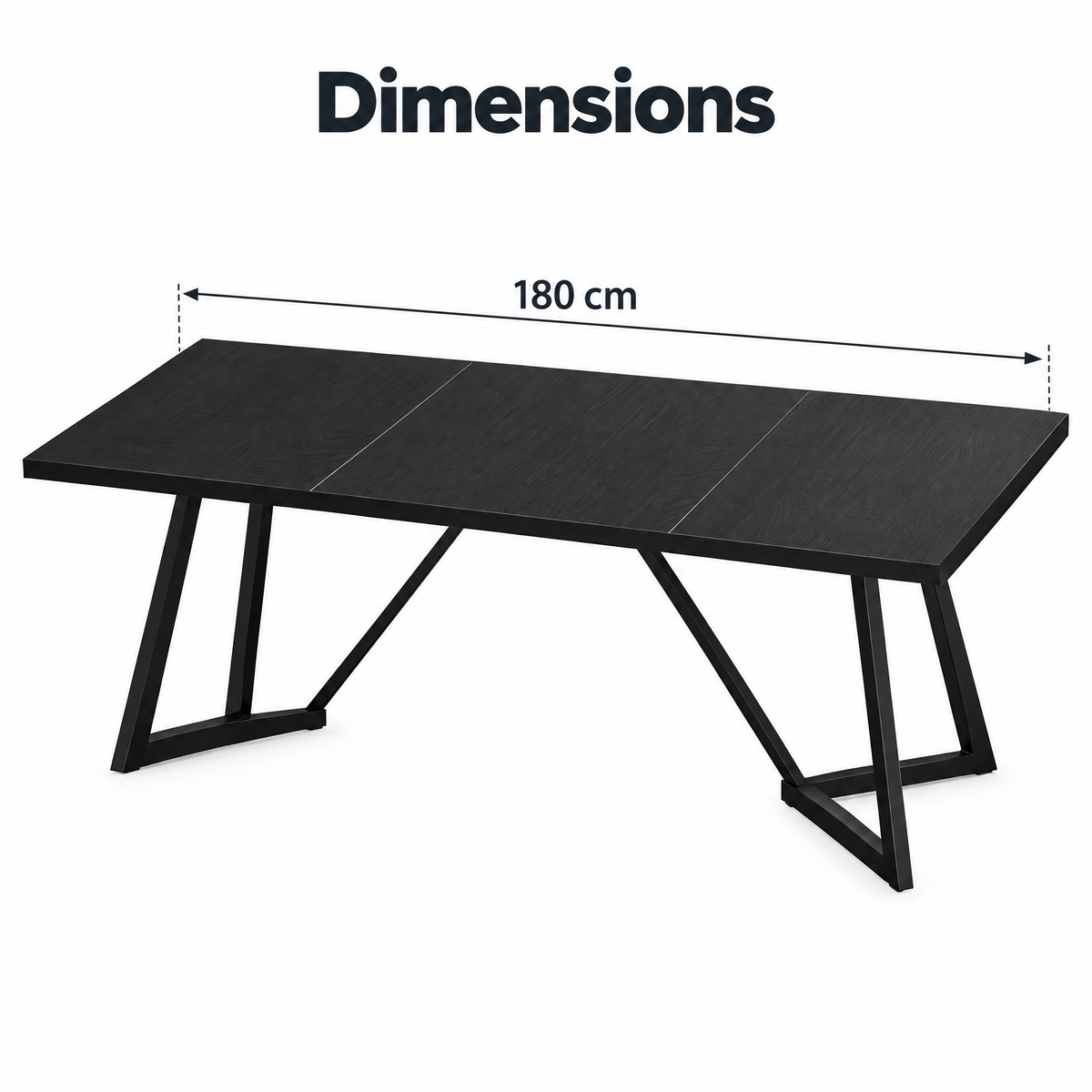 Dimensions du bureau de direction : 180 cm de longueur
