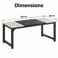 Dimensions du grand bureau : 180 x 80 cm
